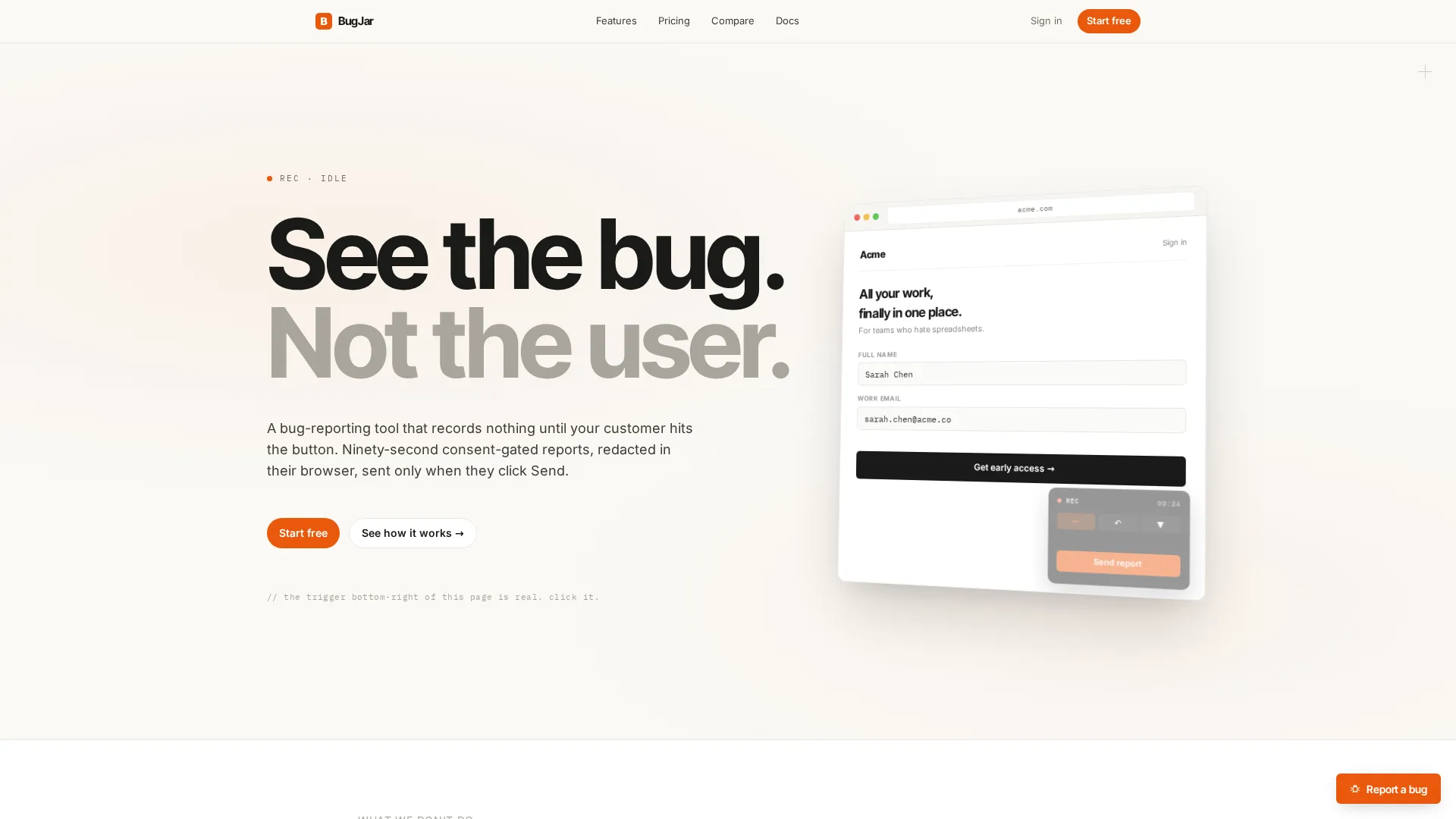 BugJar screenshot